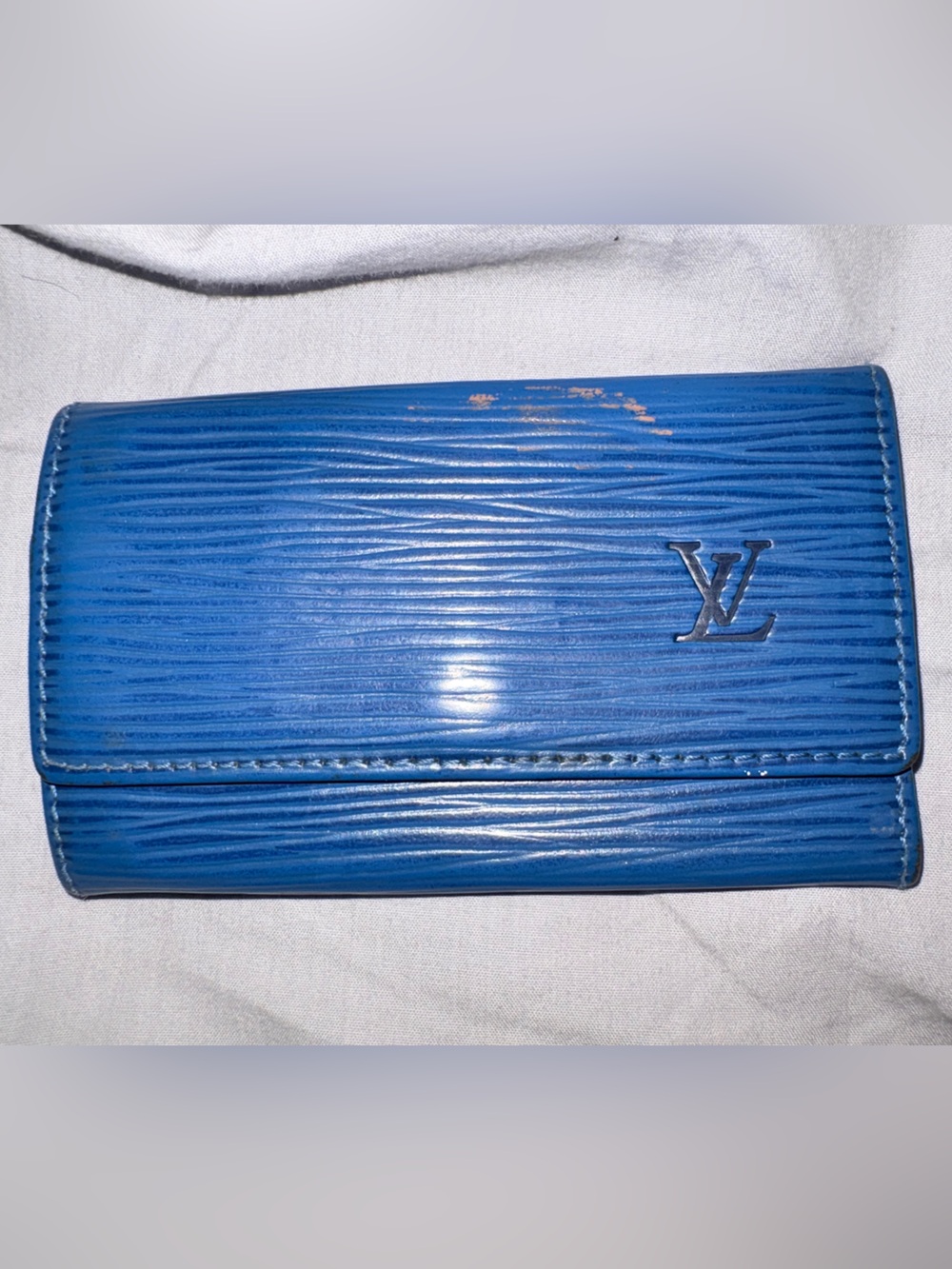 Louis Vuitton Blue Epi Leather Key & Card Holder